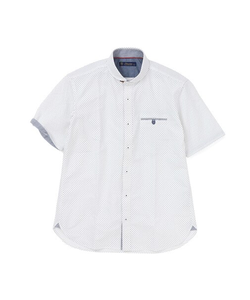 【洗濯機洗い可】オックスショールカラー 半袖シャツ