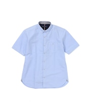 【洗濯機洗い可】オックステープ使い 半袖 ボタンダウンシャツ