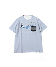 【洗濯機洗い可】ペンギンシーソー ジャガードポケット 半袖Tシャツ