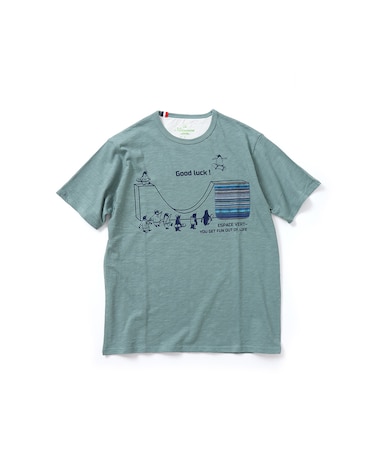 【洗濯機洗い可】ペンギンスケボー ジャガードポケット 半袖Tシャツ