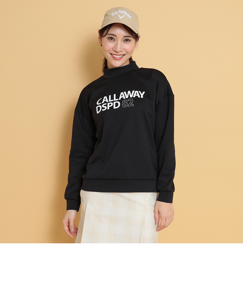 Callaway:レディース:Lサイズ:ダブルニット モックネック スウェット黒 ダブルニットモックネックスウェット｜キャロウェイの