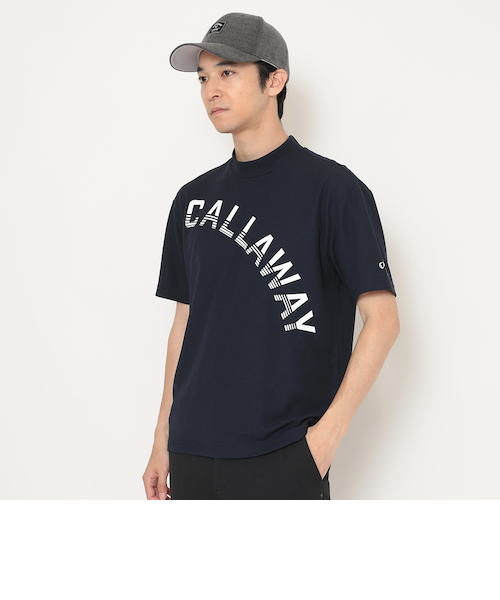 モックネックシャツ ホワイト&ブラック 接触冷感 アイコン