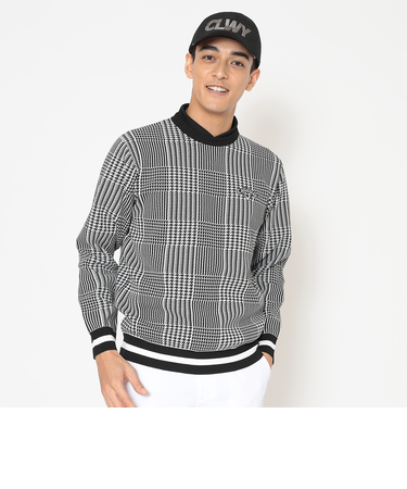 ポリエステルジャガードチャック柄ニット