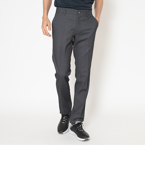 2WAYストレッチピケ千鳥柄テーパードパンツ