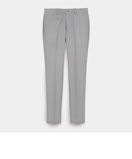 2WAYストレッチピケ千鳥柄テーパードパンツ