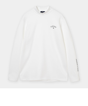 ダブルニット裏起毛モックネック長袖シャツ