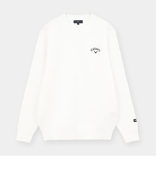 クルーネック畦編みニット