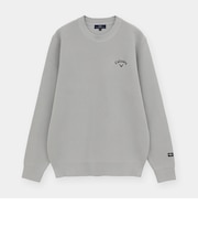 クルーネック畦編みニット