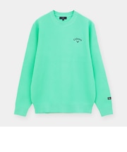 クルーネック畦編みニット