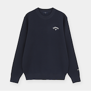 クルーネック畦編みニット