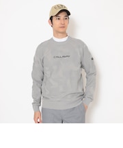 クルーネックジャガード編み迷彩柄ニット