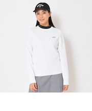 クルーネック畦編みニット