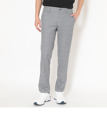 2WAYストレッチギンガム柄テーパードパンツ