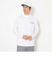 ポリエステルスムース長袖モックネックシャツ