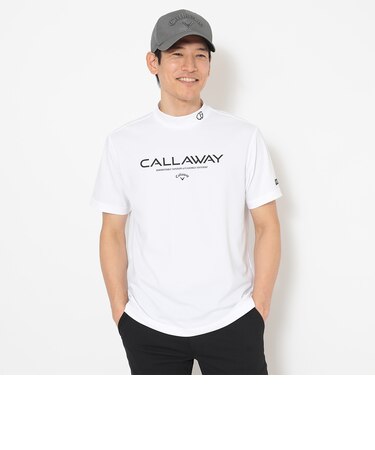 ポリエステルスムース半袖モックネックシャツ