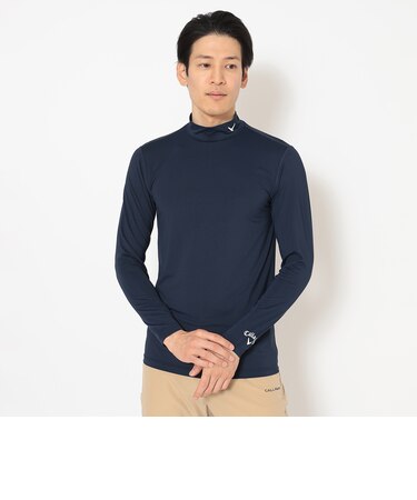 シングルジャージ長袖モックネックインナー（men's）