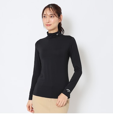 シングルジャージ長袖モックネックインナー（women's）