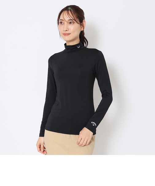 シングルジャージ長袖モックネックインナー（women's）