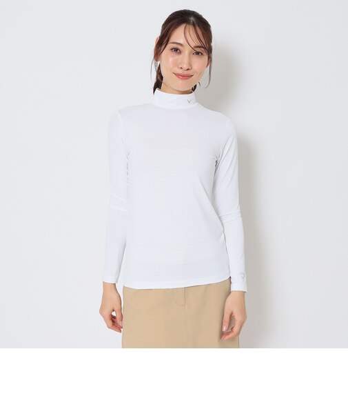 シングルジャージ長袖モックネックインナー（women's）