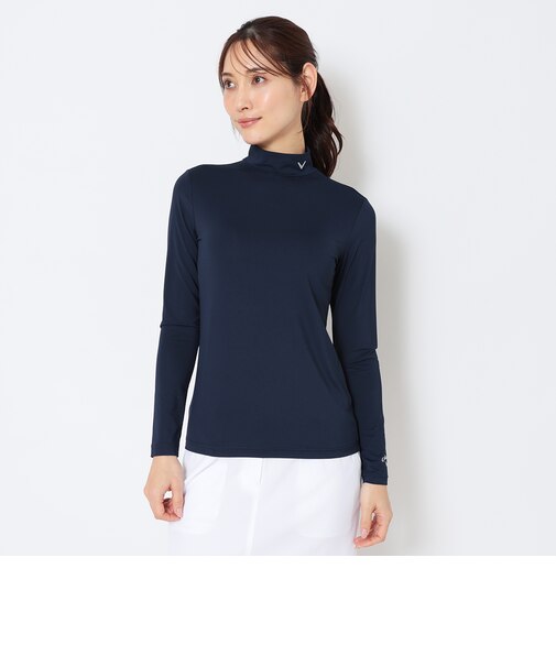 シングルジャージ長袖モックネックインナー（women's）