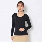 シングルジャージ長袖Uネックインナー（women's）