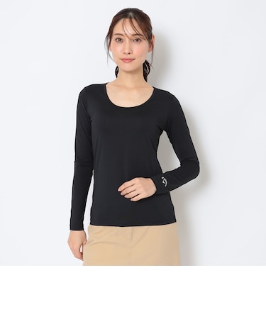 シングルジャージ長袖Uネックインナー（women's）