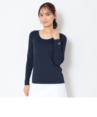 シングルジャージ長袖Uネックインナー（women's）