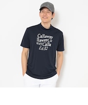 ポリエステルスムース半袖モックネックシャツ