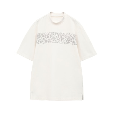 ラバープリント 鹿の子 半袖モック(MENS)