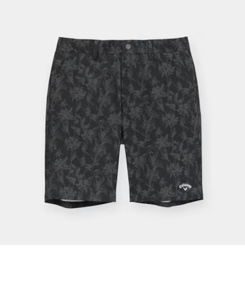 ドビーストレッチボタニカル柄ショートパンツ