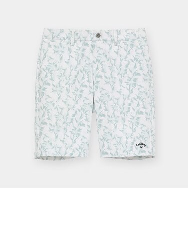 ドビーストレッチボタニカル柄ショートパンツ