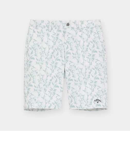 ドビーストレッチボタニカル柄ショートパンツ