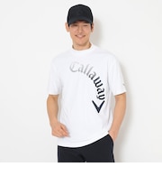 ポリエステルスムース半袖モックネックシャツ