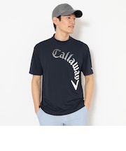 ポリエステルスムース半袖モックネックシャツ