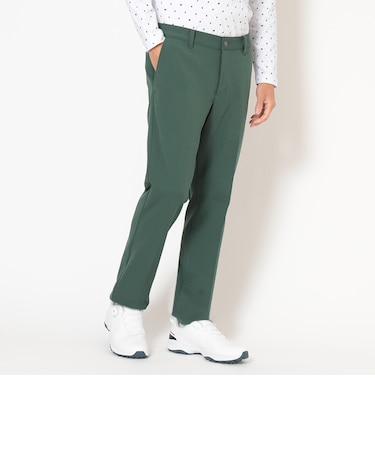 ポリエステルブロックニットテーパードパンツ