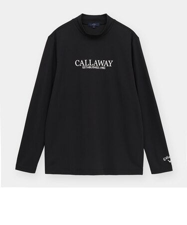 クローズドメッシュ長袖モックネックシャツ