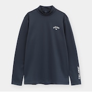 ストレッチフリース裏起毛長袖モックネックシャツ