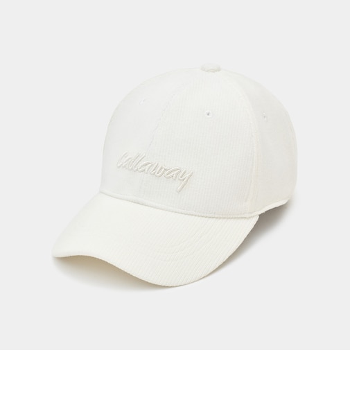 ポリエステルコーデュロイロゴキャップ(women's)