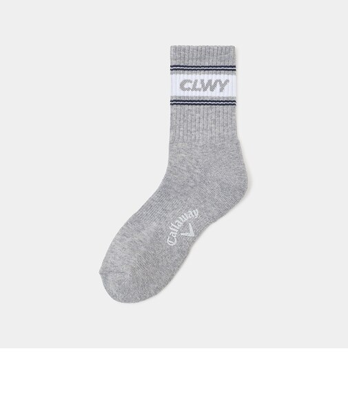 ライン入りショートソックス(women's)