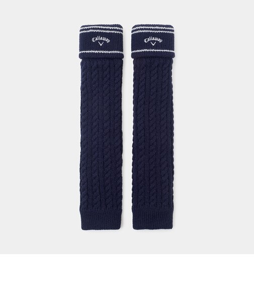 ケーブル編みアクリルレッグウォーマー(women's)