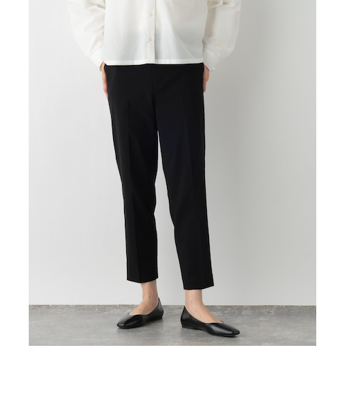 【45R】極美品 モールサージ　ストレッチスリムパンツ 2 アイボリー 45R】極美品 モールサージ ストレッチスリムパンツ 2 アイボリー