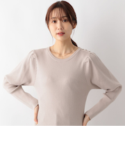 メルティ肩ボタンリブ/115949