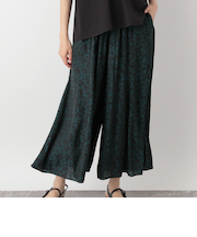 さらさらリラックスフレアワイドパンツ/975427