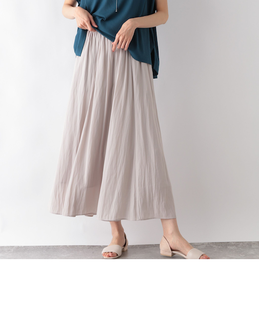 さらさらリラックスフレアワイドパンツ/975427