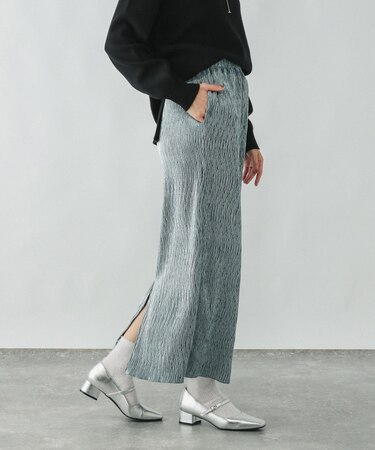 ベロアプリーツIラインスカート/252081