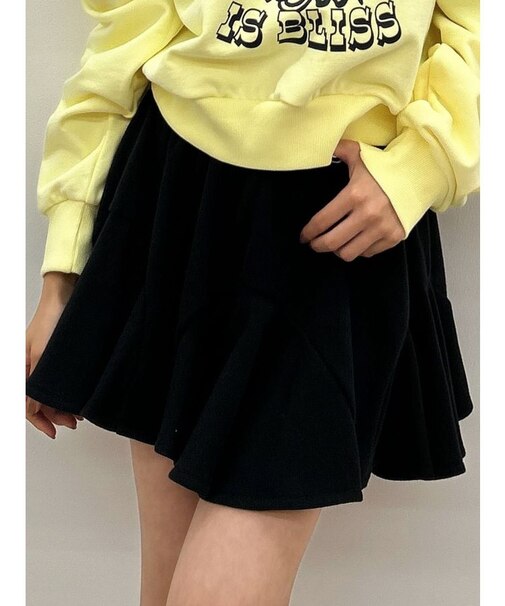 ウエストラインバンテージスウェットスカートライクショートパンツ