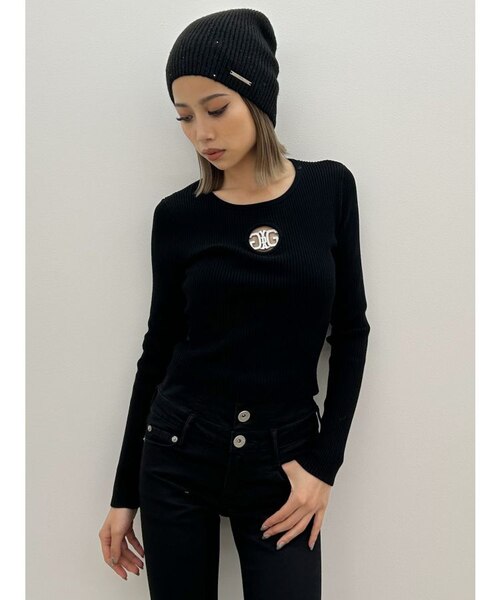 Symmetry GYDA MOLDクルーネックニットトップス｜マークスタイラー