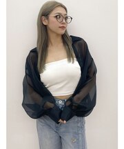 SHEERショートシャツ