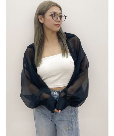 SHEERショートシャツ