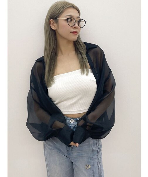 SHEERショートシャツ